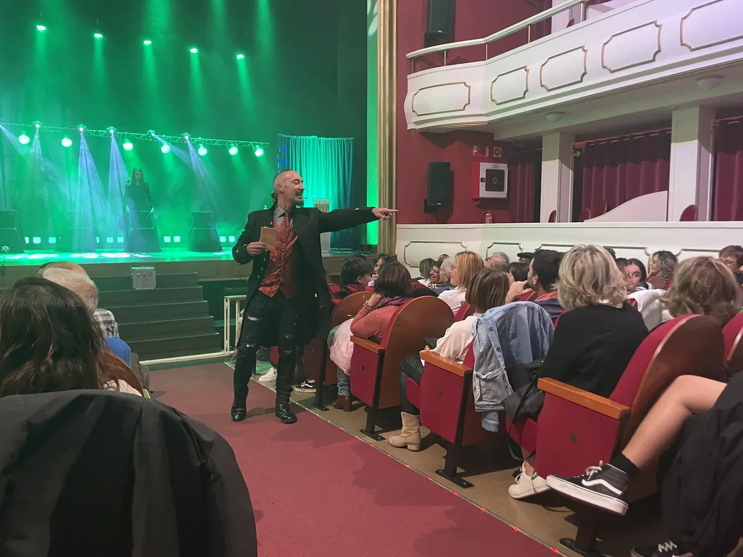 En escena con el público